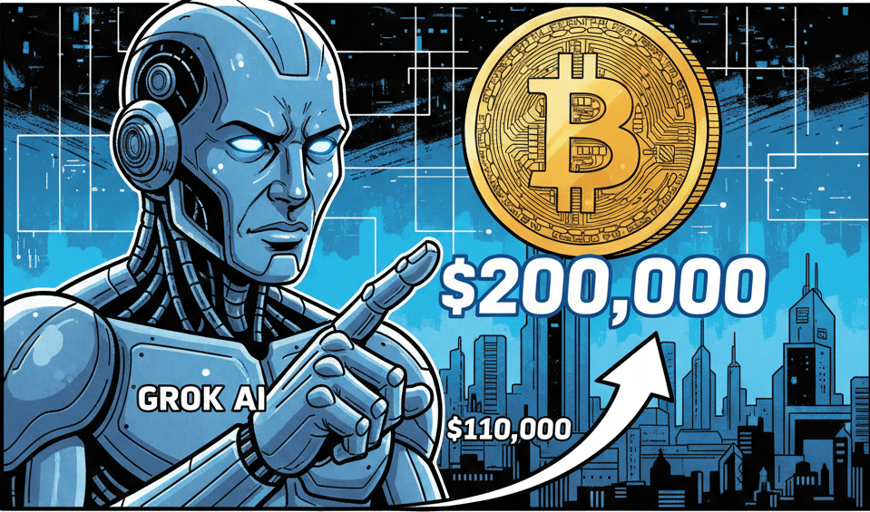 Predicción de Grok AI: Bitcoin llegará a $200.000 para finales de 2025 predicción del precio de Bitcoin por Grok AI