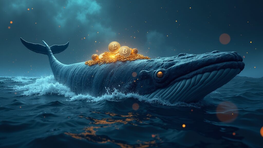 Gran ballena de BTC moviendo BTC hacia Hyperunit, ETH al alza y gráficos on-chain en estilo newsroom.