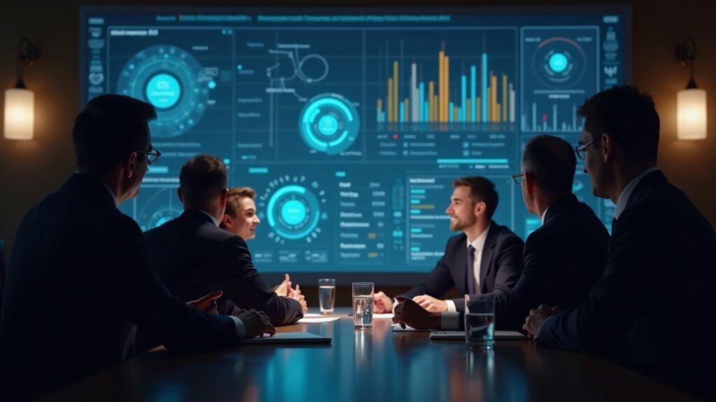 Ejecutivos de Leap Therapeutics presentan tesorería digital con gráficos cripto y monedas, bajo acuerdo liderado por Winklevoss.