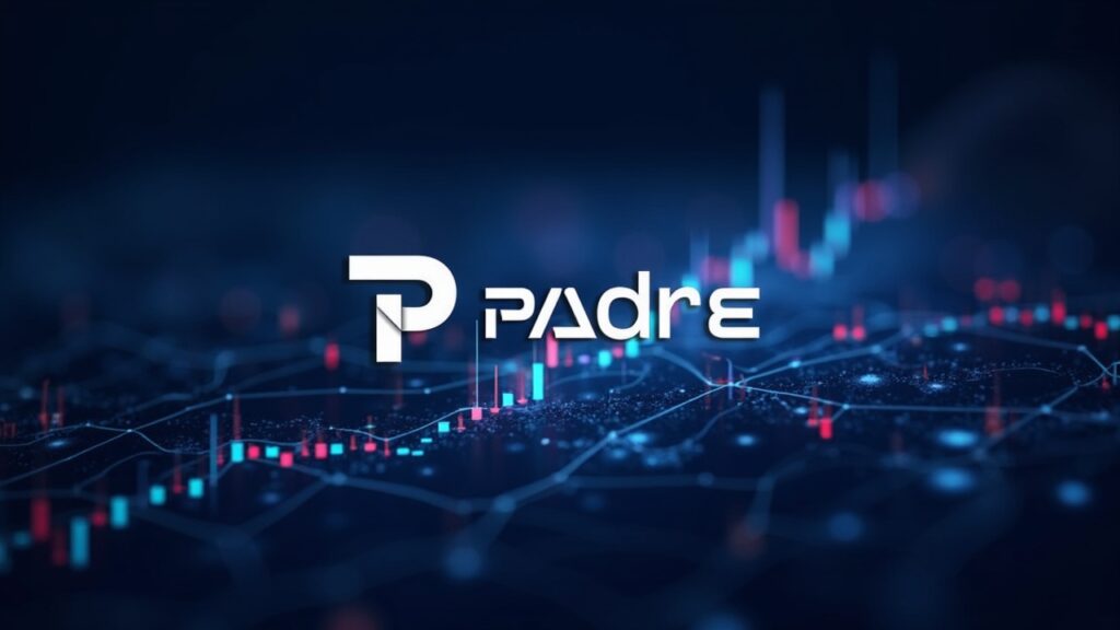 Encabezado cripto: logos de Pump.fun y Padre fusionando en un hub de exchange, con liquidez y barras regulatorias.