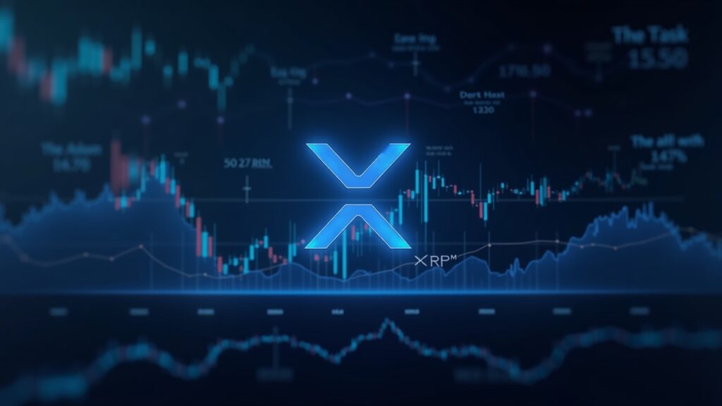 Amplify lanza XRPM, el primer ETF de ingresos con opciones sobre XRP Encabezado: XRPM en primer plano con símbolo XRP, gráficos de mercado digitales y fondo de redacción moderno.