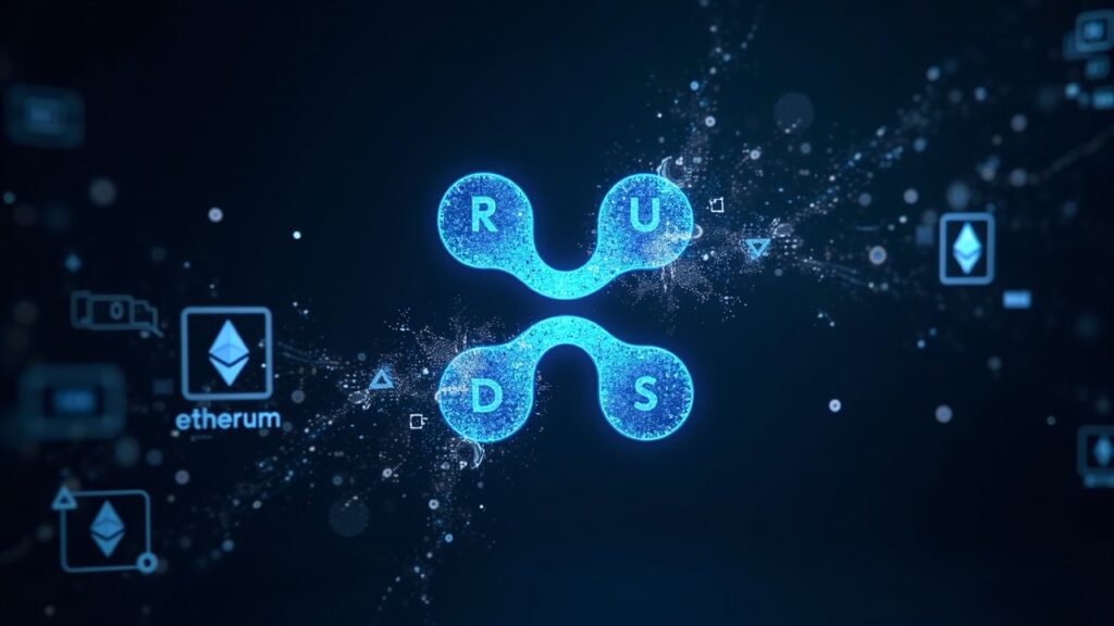 Ripple amplía RLUSD a L2 de Ethereum con Wormhole NTT mientras su capitalización se acerca a $1.3 billion Encabezado fotorrealista: Ripple se transforma en RLUSD a través de un portal Wormhole hacia las L2 de Ethereum con Optimism, Base, Ink y Unichain.