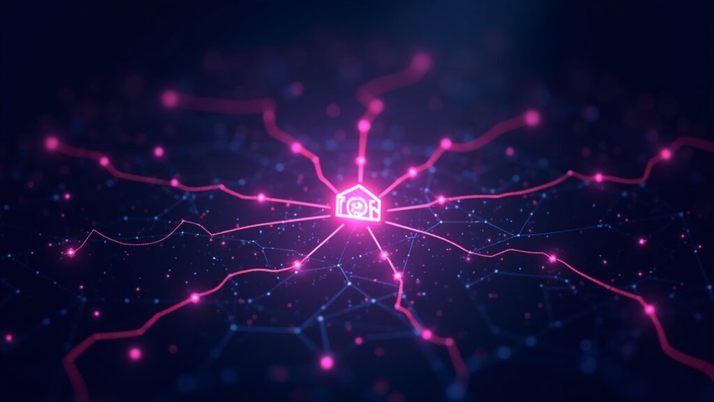 Toncoin Mantiene los 1.64 Dólares Mientras Inversores Aguardan Decisivo Anuncio de la Reserva Federal Imagen con tonos neón que presenta un emblema central de TON, enlaces de red y un resplandor ascendente que señala consolidación.