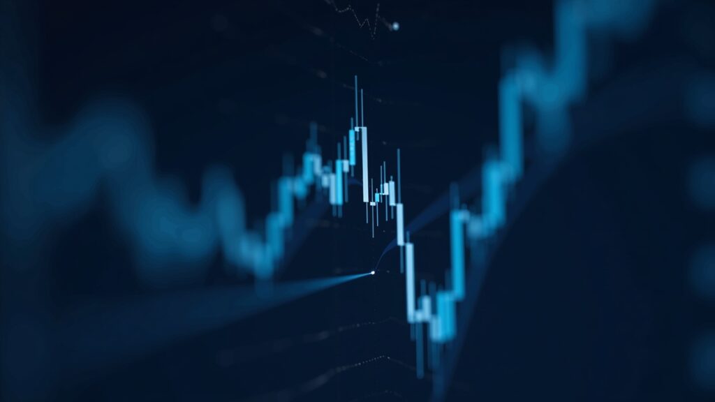 Banner fotorrealista de sala de redacción cripto que muestra el logo de XRP, un gráfico de divergencia alcista y flujos institucionales crecientes de ETFs alrededor de $2.