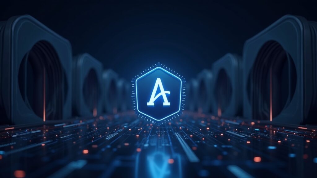 ADEN lanza un programa de puntos para optimizar los incentivos del DEX de contratos perpetuos Escena fotorrealista de trading cripto con una insignia central de Puntos ADEN, túneles de Gate Layer y un panel de gobernanza brillante.