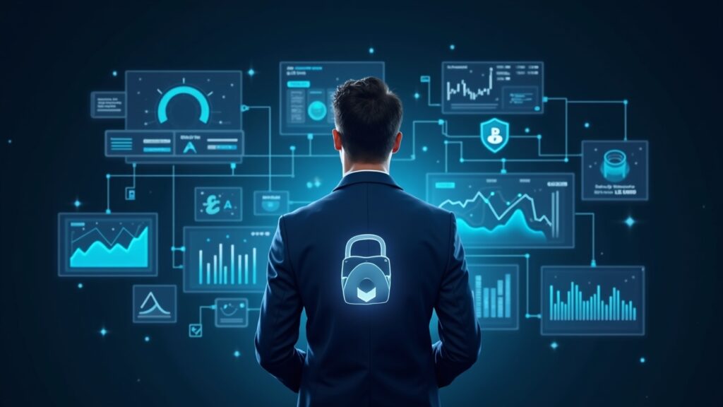 Everything recauda $6,9M para simplificar la negociación de perps Encabezado fotorrealista: trader minorista, placa de identificación digital, pantallas holográficas, indicador de apalancamiento 1000x y un escudo regulatorio.