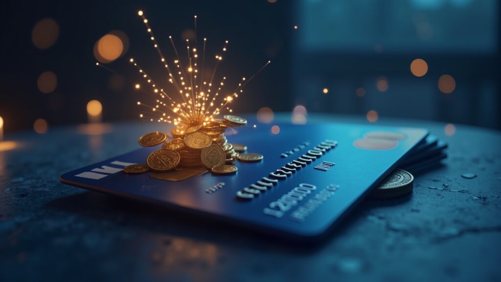 Mercuryo se asocia con Visa para habilitar la conversión de cripto a fiat Cartera cripto fotorrealista que convierte activos a fiat con una tarjeta Visa y líneas brillantes de transferencia desde la cadena de bloques a la tarjeta.