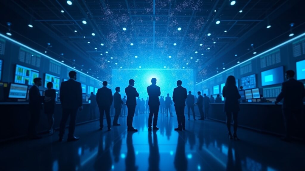 La sala de negociación de la NYSE se transforma en una red holográfica de cadena de bloques para la liquidación instantánea en cadena 24/7 de valores tokenizados.