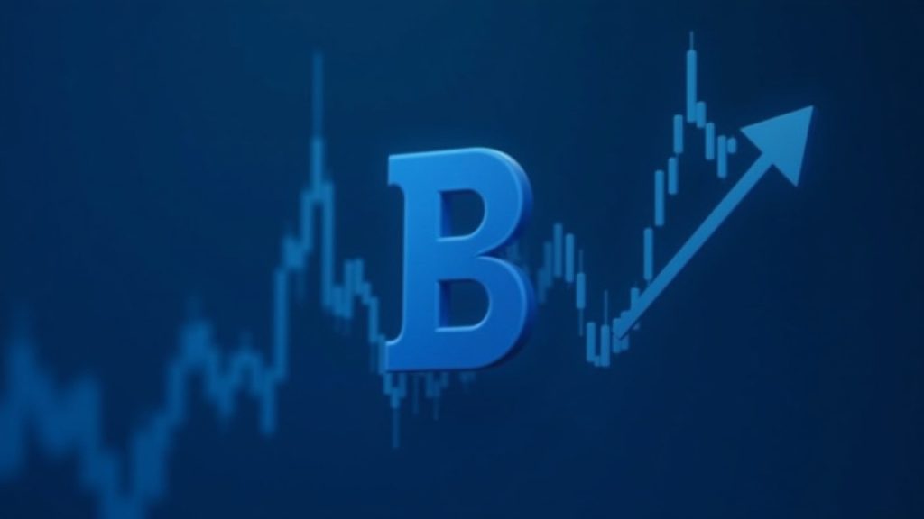 Berachain tiene un repunte del 74%: ¿Podrá mantener su precio? Primer plano fotorrealista del logo de Berachain con un gráfico de precios ascendente en tonos azules fríos.