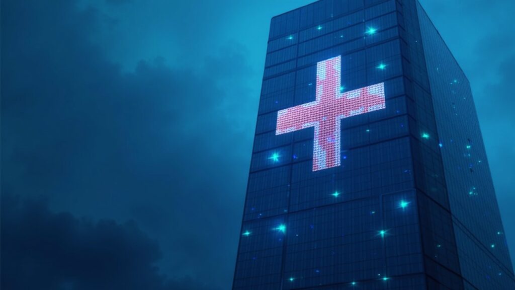 Blockchain.com obtiene autorización de la FCA para ofrecer servicios en el Reino Unido Encabezado fotorrealista: logotipo de Blockchain.com en una elegante torre fintech del Reino Unido, con motivos de blockchain y un sutil brillo de la bandera del Reino Unido.