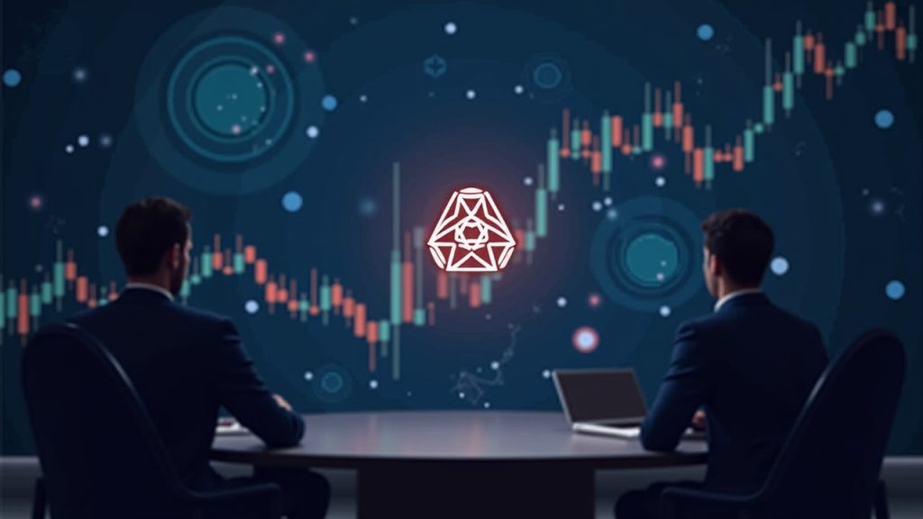 ¿Está Cardano intentando otra reversión del precio? Tres razones por las que los alcistas podrían perder Sala de redacción fotorrealista con el logotipo de Cardano ADA sobre un gráfico de precios en el soporte de $0.25, señalando riesgo y reversión.