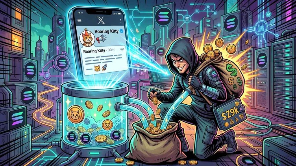Desarrollador de memecoin RKC extrae 729.000 dólares tras publicación de Roaring Kitty Memecoin RKC Solana