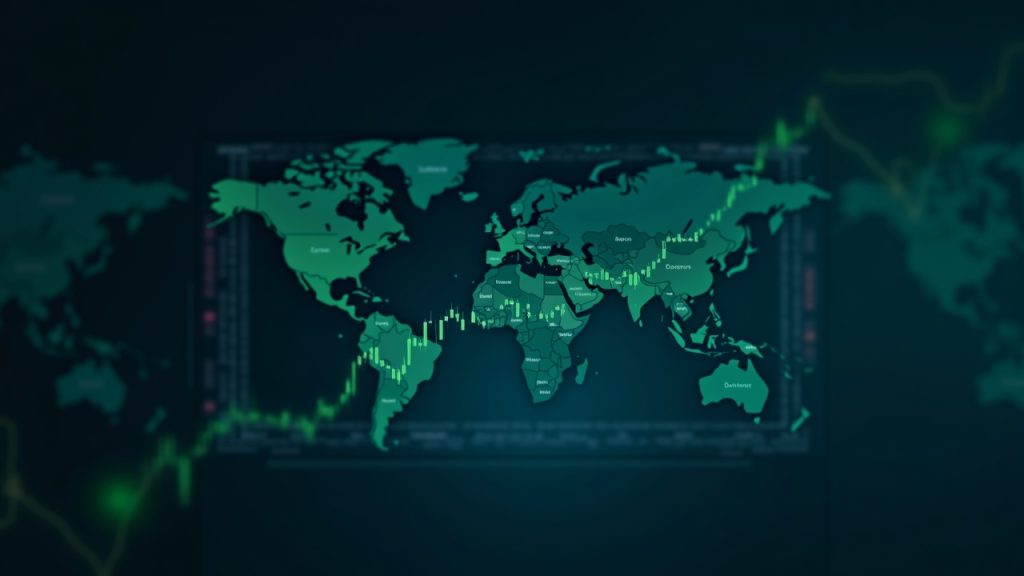 Los futuros perpetuos RWA se acercan a la paridad con el volumen de Bitcoin en Hyperliquid y Binance Escena de trading cripto: los futuros perpetuos RWA cerca del volumen de Bitcoin, pantallas duales para Hyperliquid y Binance, gráficos en tonos azul-verdosos