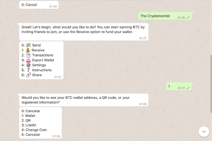 cryptocurrency whatsapp