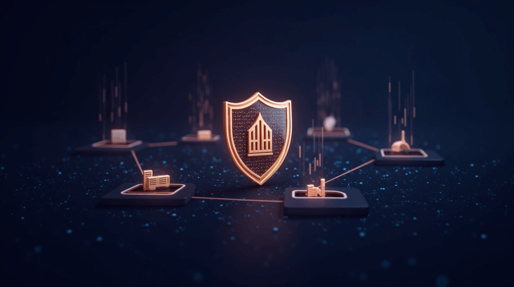 Photorealistic header with Canton-Chainlink badge, CCIP flows between blockchains and icons of real-world assets.