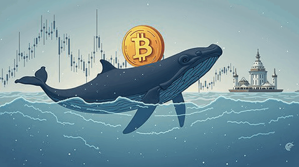 Photorealistic header of WLFI: token in front of a dynamic price chart, whale silhouette and regulatory icons.