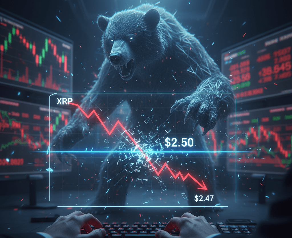 XRP Alert: Price Drops 5% to $2.47 as Bears Breach Key $2.50 Support XRP breaks $2.50 support