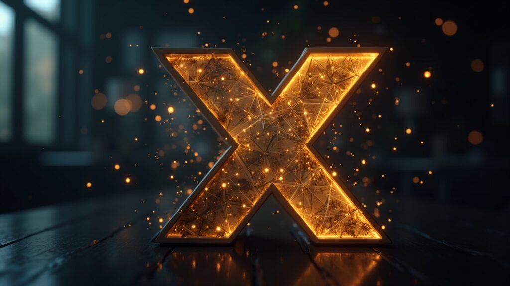 Dogecoin 2.0: Cardano Founder Pushes Major Dogecoin technical upgrade for X for Elon Musk Dogecoin transforms into the X logo, surrounded by crypto charts and blockchain nodes in a journalistic setting