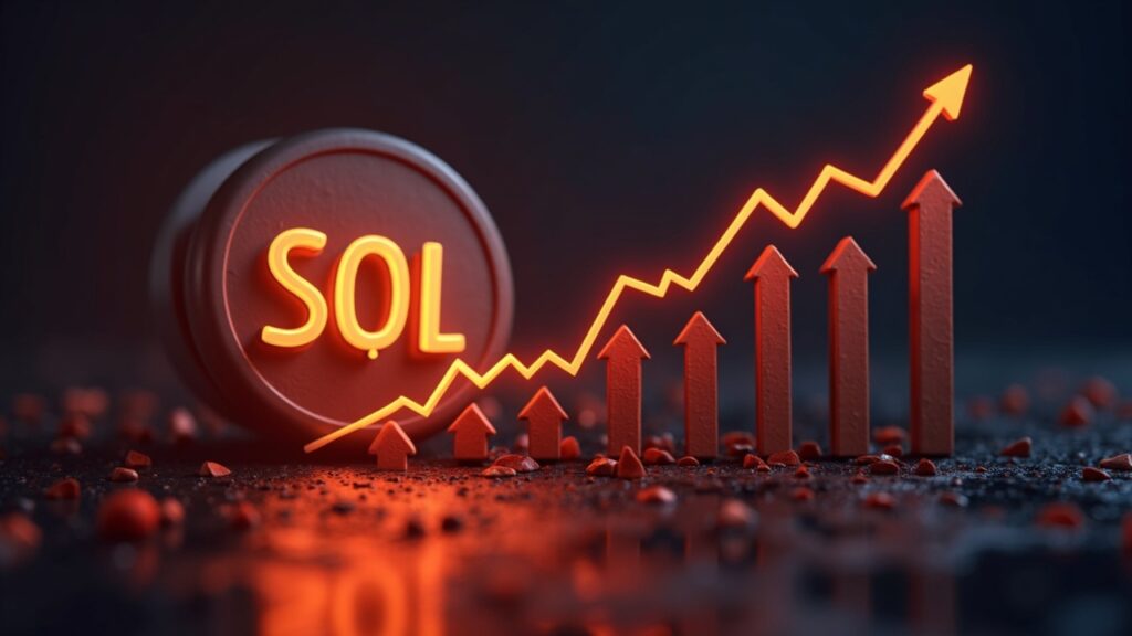 Solana’s 9% surge meets veteran selling as large inflows to exchanges cap price near $200 Luminous Solana logo next to an upward chart near 216 and arrows indicating selling by long-term holders; newsroom style.