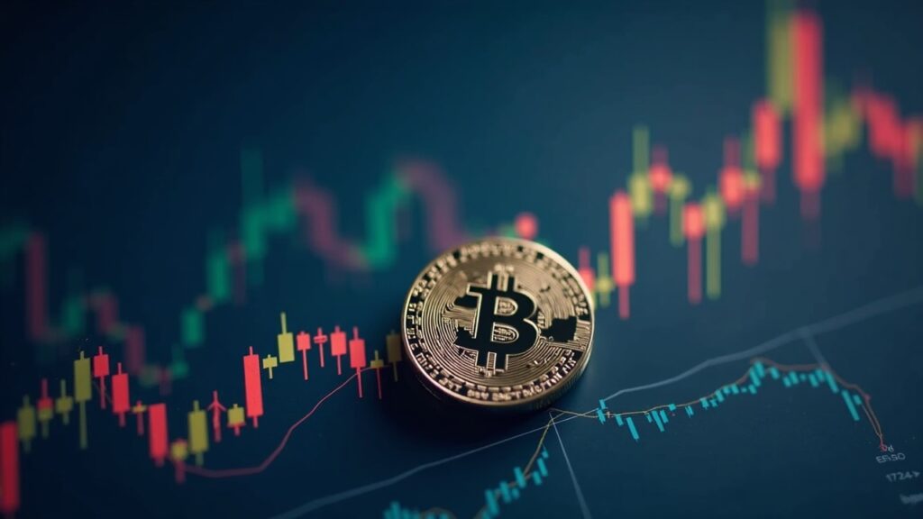 USDT and USDC coins forming a bridge over a rising crypto chart, symbolizing liquidity and regulation.