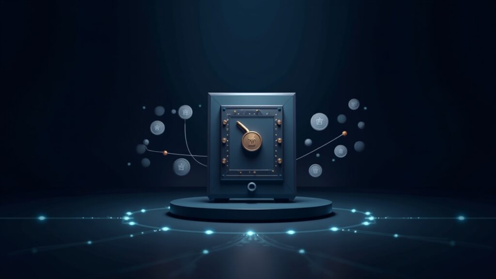 Franklin Templeton brings its tokenized funds platform to the Canton network Secure digital vault connected to a Canton Network node with BENJI icons, institutional tokenized funds.