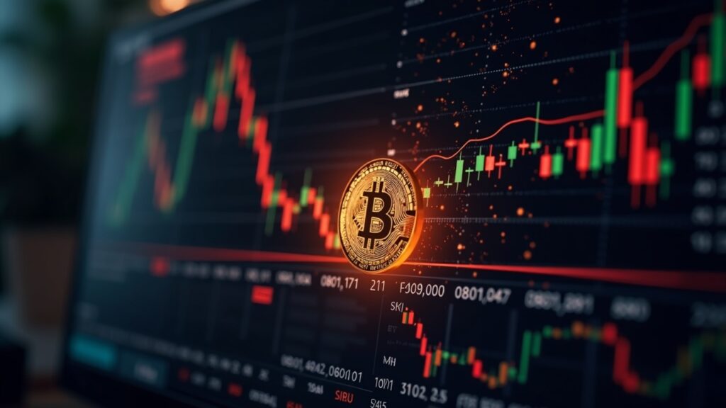 Real-time monitor of Bitcoin during the Hyperliquid drop, with the order book illuminated and rapid liquidations.