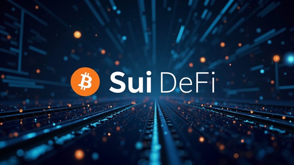 Sui: $25,000 investment and four-week mentorship for Bitcoin-focused startups Futuristic fintech hub with Bitcoin and Sui logos, cross-border payment rails and DeFi contracts, clean design.