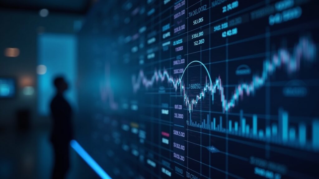 Analyst in studio with TON logo in the background, on-chain panel showing memecoin liquidity and volume.