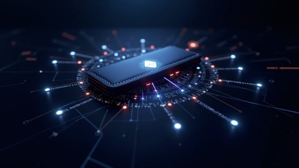 VanEck & Securitize bring VBILL tokenised treasury fund on-chain via Aave Horizon Ultra‑realistic render of a central crypto wallet connecting Bitcoin, Ethereum, Solana and NEAR with glowing routes.