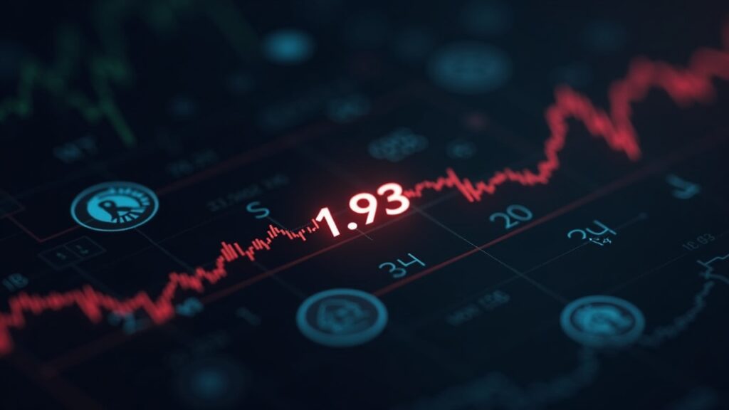 Realistic crypto trading scene: TON falls to 1,93, BTC dominating and altcoins lagging, in a risk-off context.