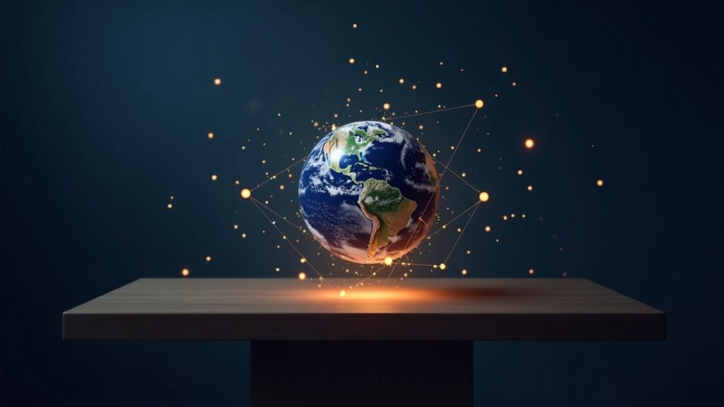 U.S. Bank tests a custom stablecoin on Stellar backed by PwC and SDF, Modern banking treasury desk with a Stellar network globe projecting a programmable stablecoin, PwC and SDF logos.