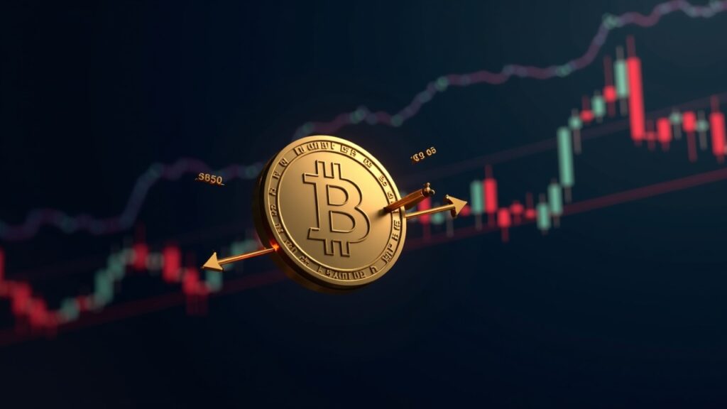 Photorealistic Bitcoin Cash coin centered as it breaks resistance on a digital price chart showing 635-650 with bullish arrows.