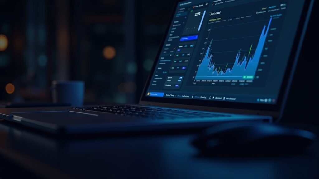 Coinbase Revolutionizes Market by Enabling Direct Access to Solana Tokens via DEX Photorealistic Coinbase UI on a desk with Solana glow and on-chain liquidity overlays illustrating CeFi/DeFi convergence.