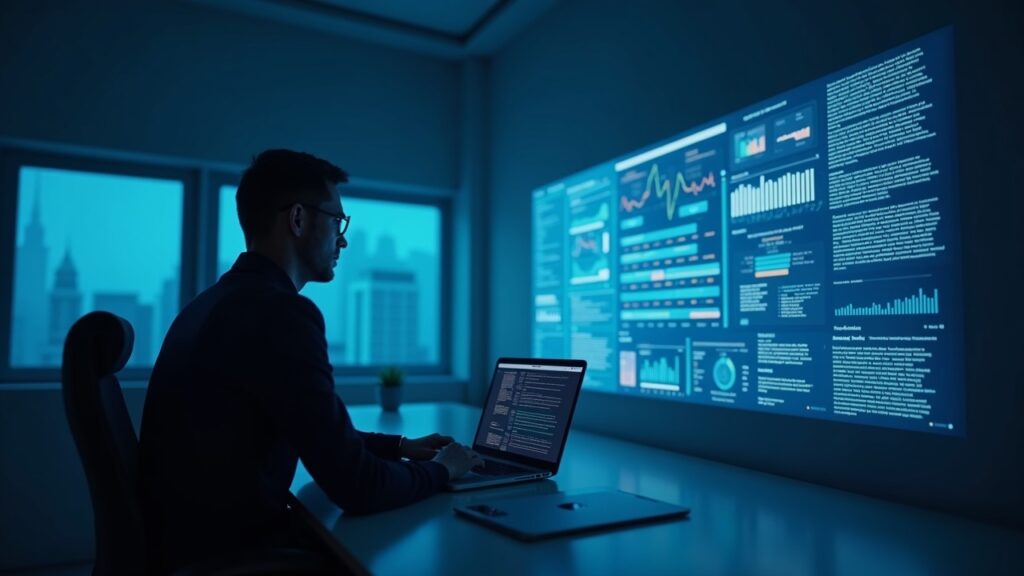 Cysic mainnet launches as verifiable-compute bottlenecks intensify Photorealistic newsroom with a central analyst, holographic proofs, and a Cysic mainnet visualization.