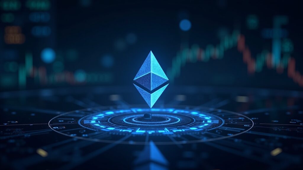 ETHGas raises 12 million to revolutionize Ethereum with 50-millisecond transactions Photorealistic Ethereum trading desk with holographic gas futures ticker and onchain contracts flowing to validators.