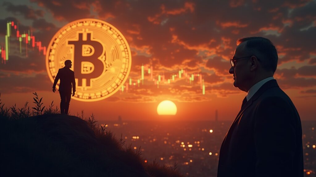 Fed cut already priced in, Powell’s tone and 2026 shift seen as bullish for crypto Bitcoin near $91k as dollar fades, Powell silhouette, and a rising 2026 leadership chart signaling bullish crypto adoption.