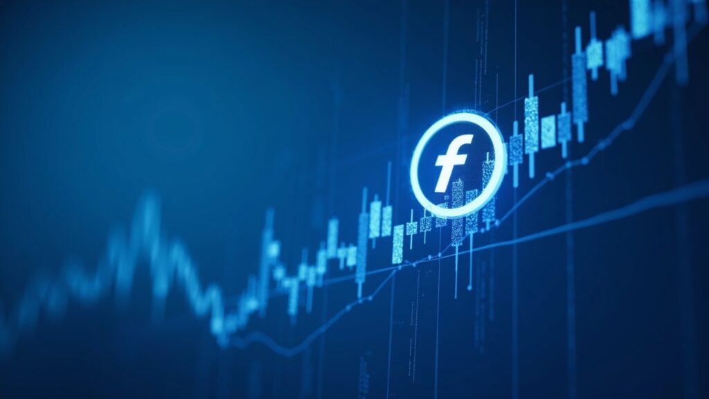 Photorealistic crypto market scene with Filecoin logo and a rising price chart breaking $1.29 in a blue newsroom.