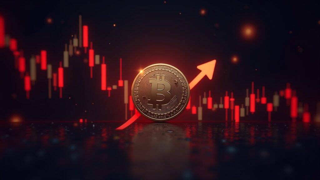 HBAR coin over a breakdown chart with red candles, downward arrows, and CMF/outflow hints signaling downside.