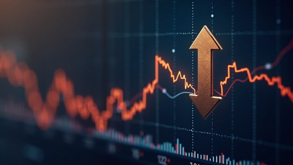 Hyper-realistic header showing Hedera logo, falling price line, volume spike bars, and a Bitcoin silhouette.