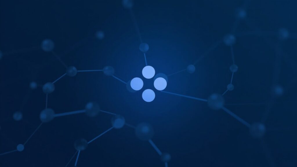 Polkadot maintains $2.13 showing stability facing general market consolidation Polkadot logo centered with dotted parachain network and a calm in-range crypto chart in cool blue-silver tones.