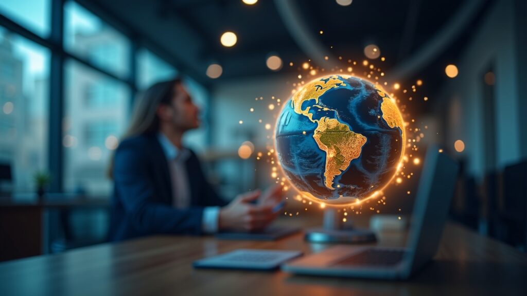 New Stripe Tempo Blockchain Debuts Public Testnet Following 5 Billion Dollar Valuation Fintech office scene with a business executive, glowing Tempo lanes, and a globe of stablecoins for fast cross-border payments.