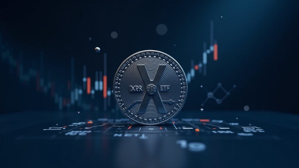 XRP targets $2.11 following 1 billion milestone in its United States ETFs Photoreal XRP coin with a rising chart crossing 2.11, ETF inflows gauge, and subtle regulatory icons in a newsroom setting.