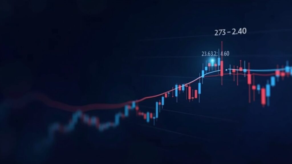 XRP price chart breaking a resistance channel with the 2.33–2.40 zone highlighted on a sleek market dashboard