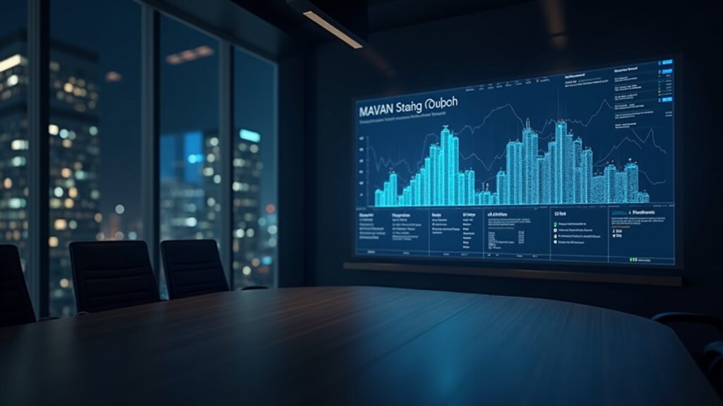 Bitmine reaches 4.17 million Ether and plans to control 5% of supply Photorealistic boardroom with a holographic 4.17M ETH stack beside a MAVAN staking roadmap.