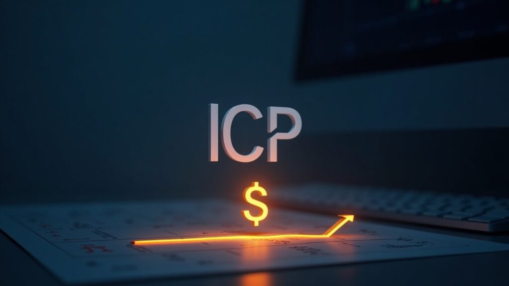 Internet Computer (ICP) reclaims $3 as short-term momentum improves ICP logo above a glowing $3 price line on a sleek trading desk with blue regulatory diagrams in the background