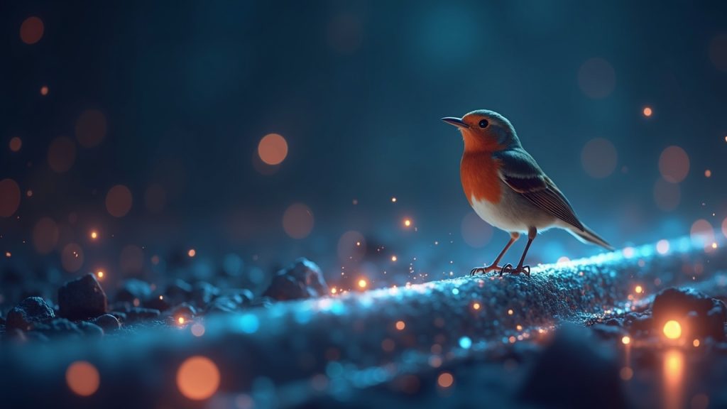 Header: robin atop glowing Ethereum shards linked by luminous rails, illustrating Robinhood Chain on Arbitrum Orbit.