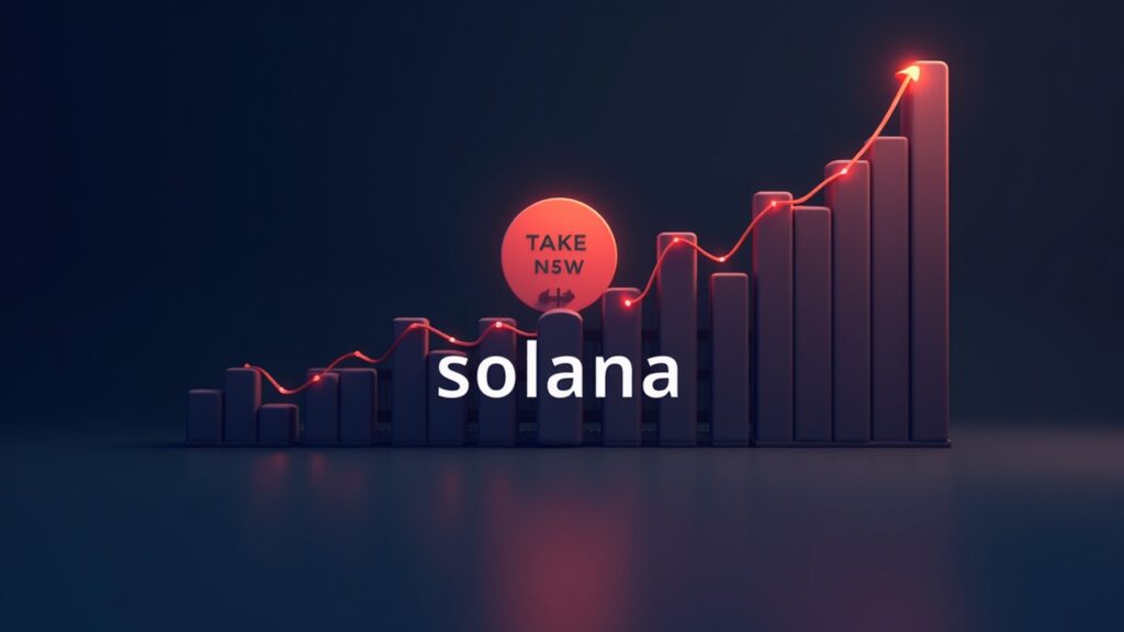 The price of Solana (SOL) falls while staking withdrawals skyrocket Photoreal Solana logo center with rising staking chart and falling exchange supply, countering a 150% unstake claim.