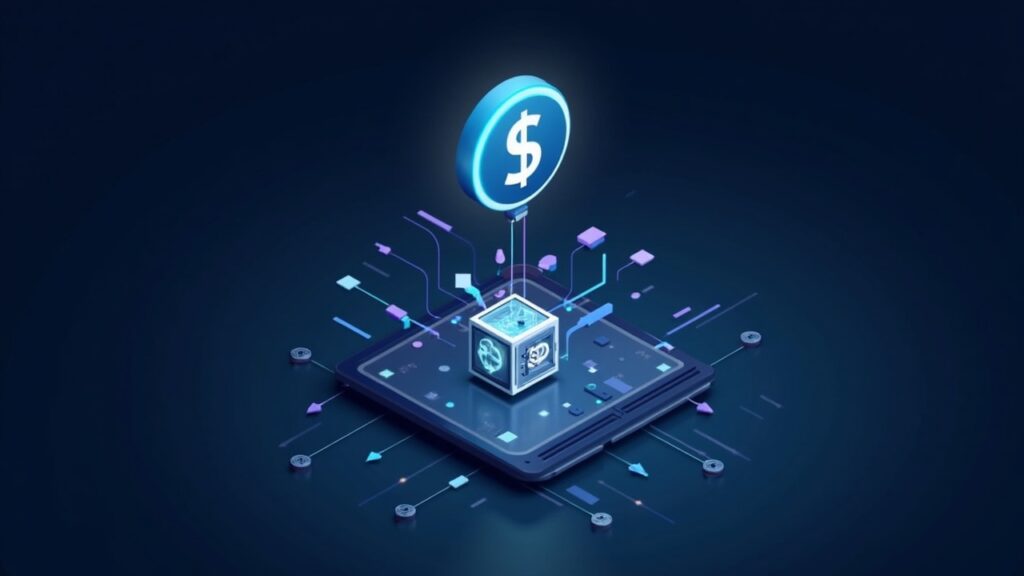 USD1 reaches a market capitalization of $3.4 billion Photorealistic USD1 emblem over a multi-chain DeFi lending dashboard with liquidity arrows and a transparent onchain vault