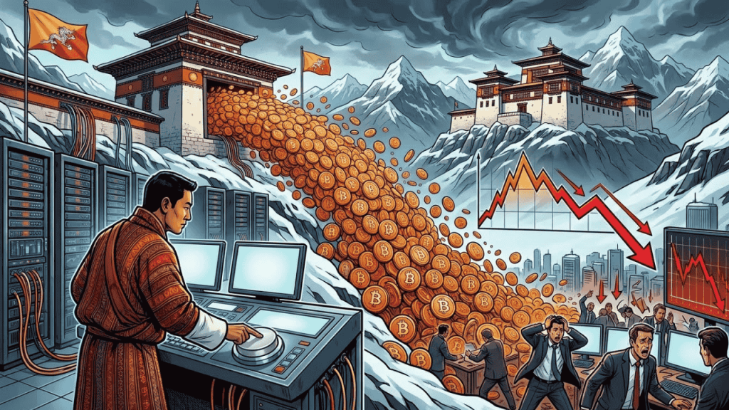 Bhutan liquidates 72 million in Bitcoin and its reserves collapse 58 percent Bhutan Bitcoin liquidations