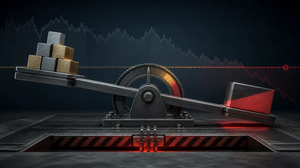 Mechanical leverage system balancing collateral above a liquidation threshold